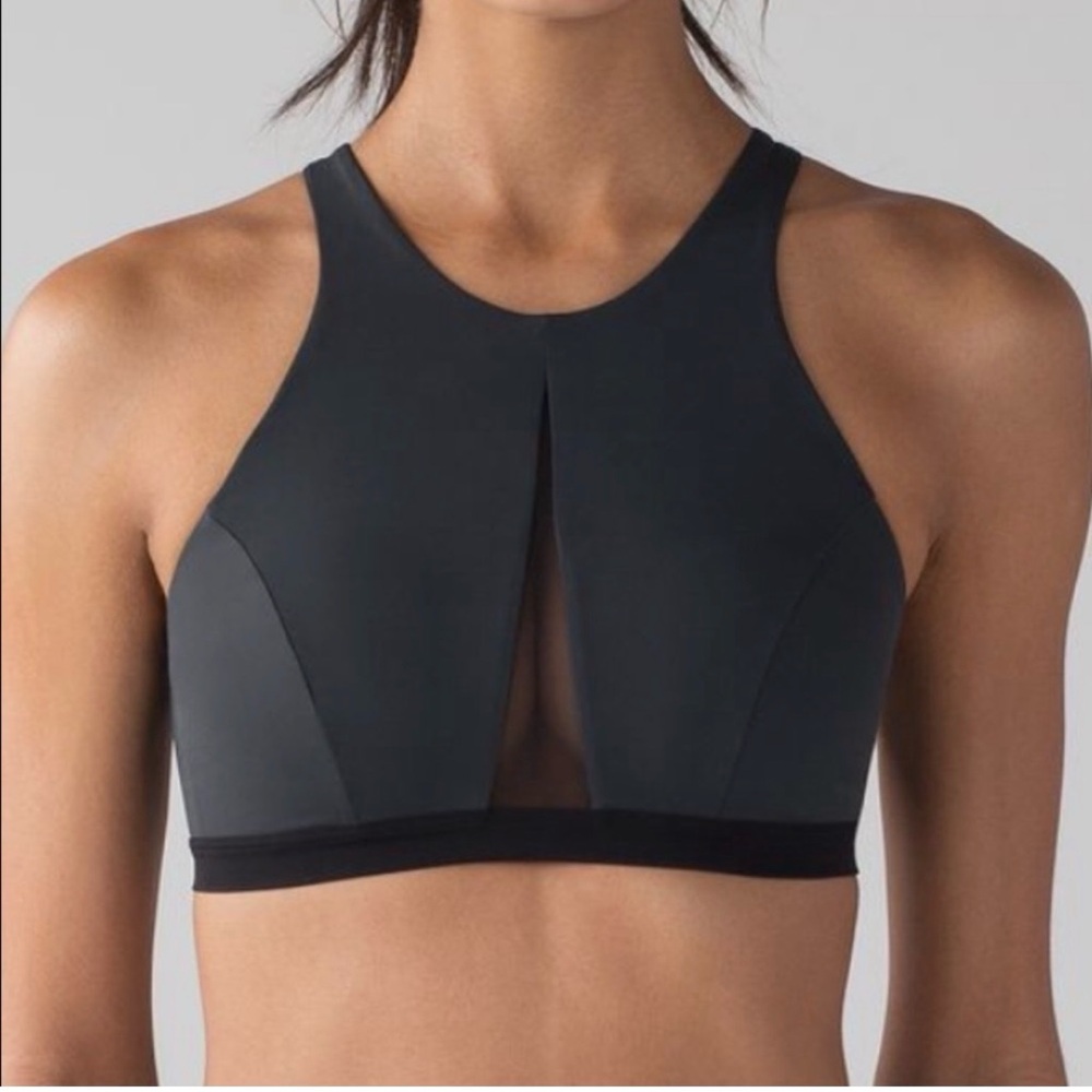 Lululemon Endless Horizons Top Swim Bikini Bra Activewear DeepCoal/Black 6 Beach